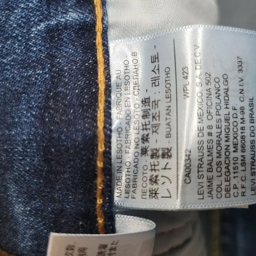Levi's 550 Jeans Mens 54x30 Blue Med Wash Relaxed Tapered Stretch Denim Big Tall